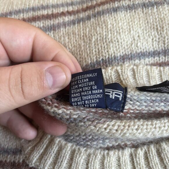 Vintage Centura Mens Grandpa Sweater Shetland Wool Size Large Knit Pullover 90s - Picture 13 of 13